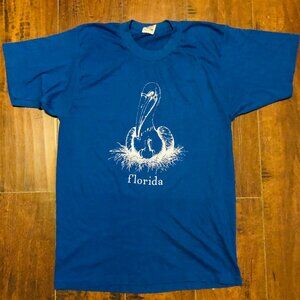 VINTAGE 80S SINGLE STITCH BLUE T-SHIRT